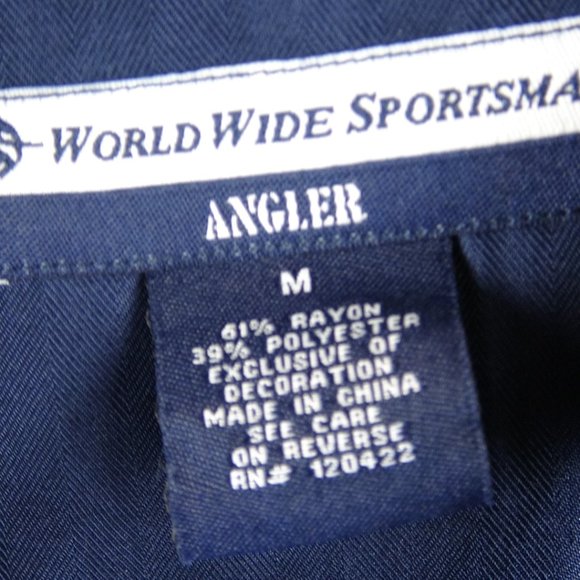 World Wide Sportsman Fishing Angler M Blue/White - Picture 2 of 3
